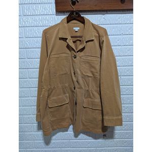 J.Jill Women's Tan Long-Sleeve French Terry Core Coat Jacket Size XL